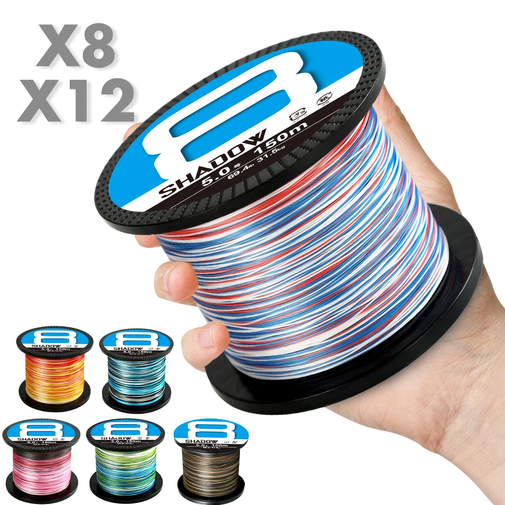 

ZUKIBO 1000M 500M 300M 8 12 Strands Braided Smooth Multifilament PE Fishing Line Super Strong Saltwater Fishing Line pesca