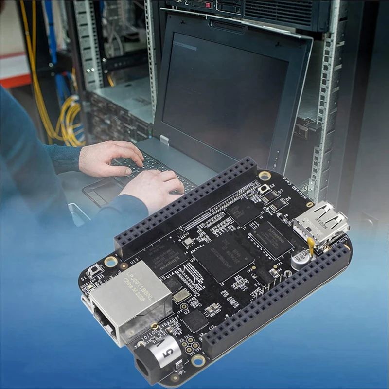 สำหรับ BeagleBone BB สีดำ AM3358ฝังตัว512MB DDR3 + 4GB eMMC Flash BB Black Ai Linux ARM Development BOARD + สาย USB