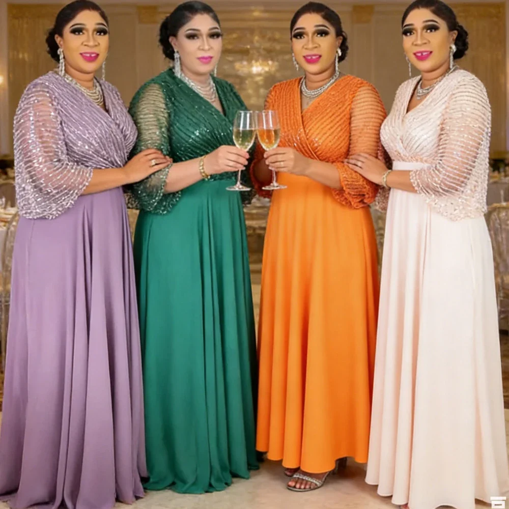 2026-new-sequin-african-dresses-for-women-abaya-turkey-kaftan-africa-clothing-ankara-dashiki-wedding-evening-party-dress-gown