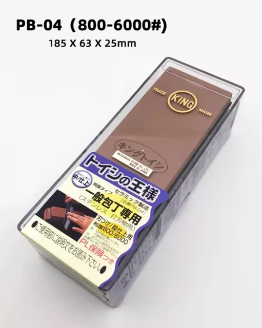 Japoński kamień KING Deluxe Wetstone Double Side # 800 i # 6000 - Kamień wodny do ostrzenia Made in Japan