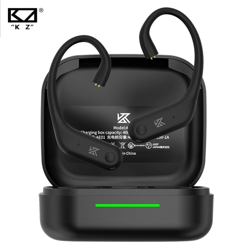 KZ AE01 Wireless Bluetooth Ear Hook 5.4 Module Compatible EDX Pro Wired Earplugs C PIN Connector with Charging Case PK AZ09 Pro