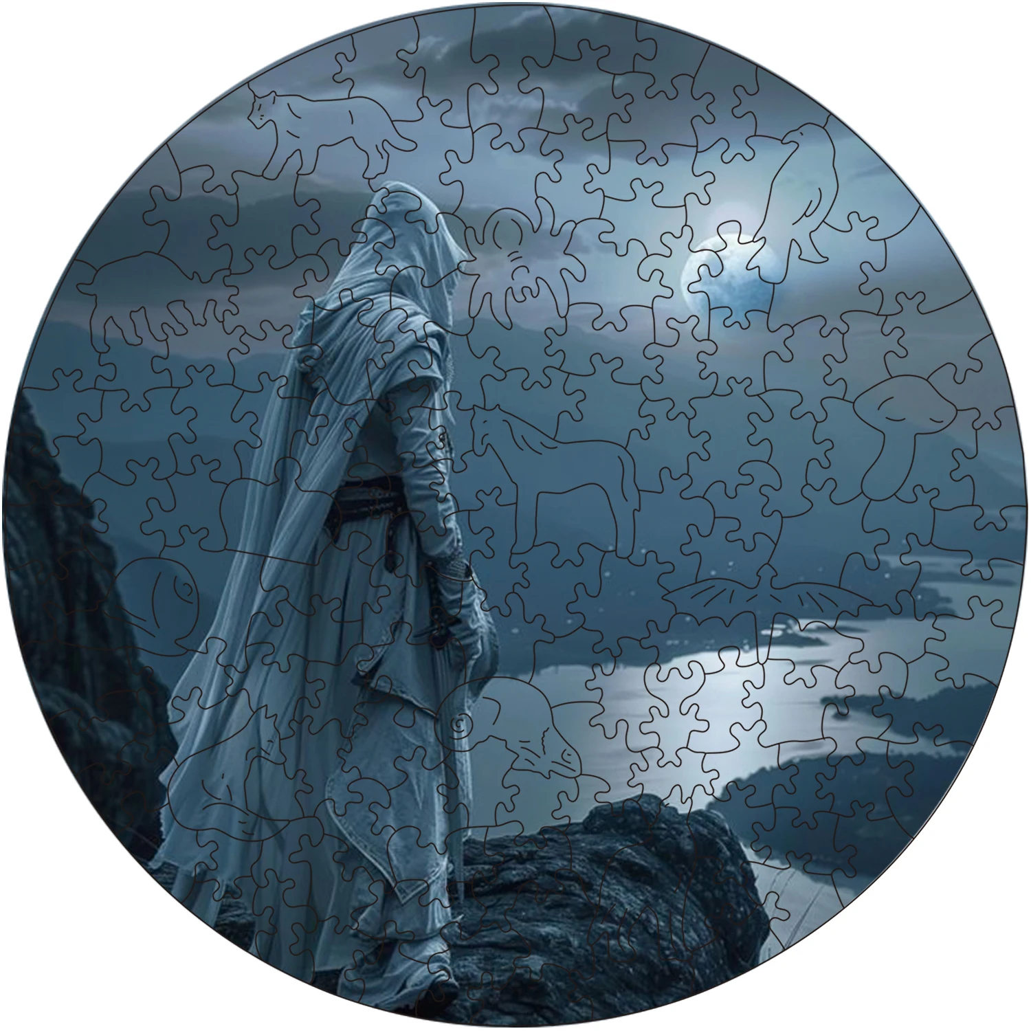 

Lonely Girl Puzzles Unique Shape High Quality Jigsaw Puzzle Wooden Puzzle Best Gift For Child