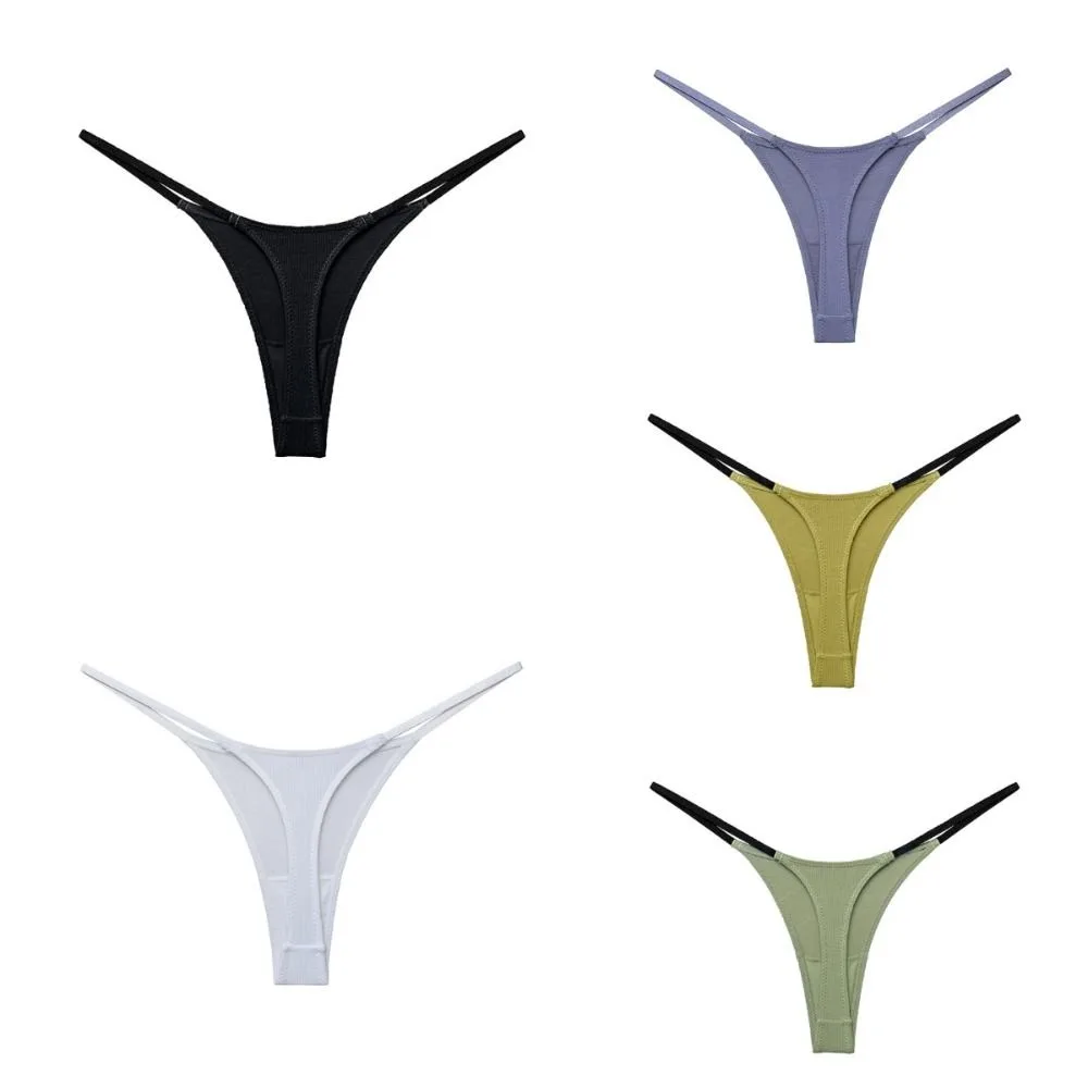 Women Female Cotton Low Rise T Pants Thin Strappy G Strings Panties Thongs Underwear image 6