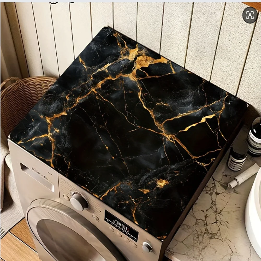 VIKAMA Water-Washable Back Washing Machine Dust Cover, Refrigerator Sunshade, Microwave Oven Waterproof Ice Cabinet Lid Pad