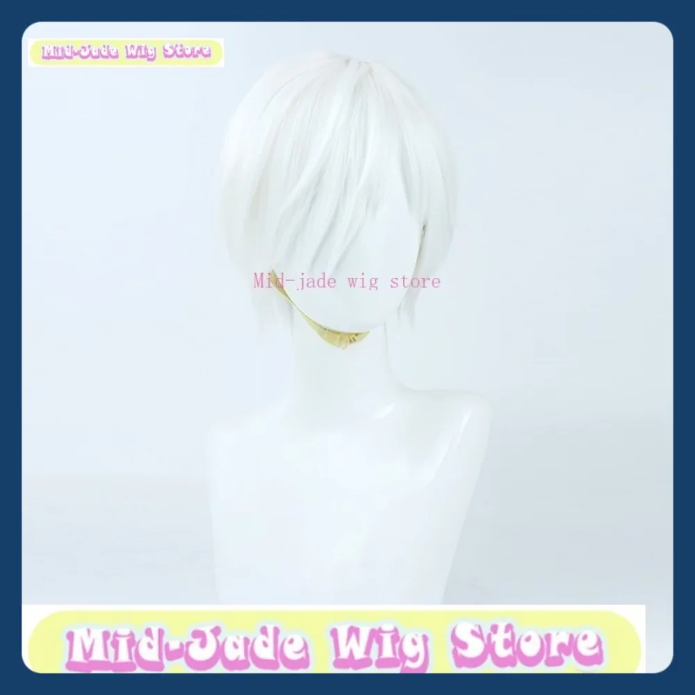 Parrucca Mid-jade Celle del negozio al lavoro Parrucca cosplay placcatura Gioco anime Giochi di ruolo Capelli sintetici Costumi per feste di Halloween Puntelli