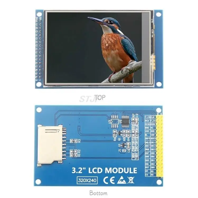 TFT LCD a cores Módulo de tela, novo, 3,2 "Touch Screen, ILI9341 compatível com 34P atômica LCD Interface