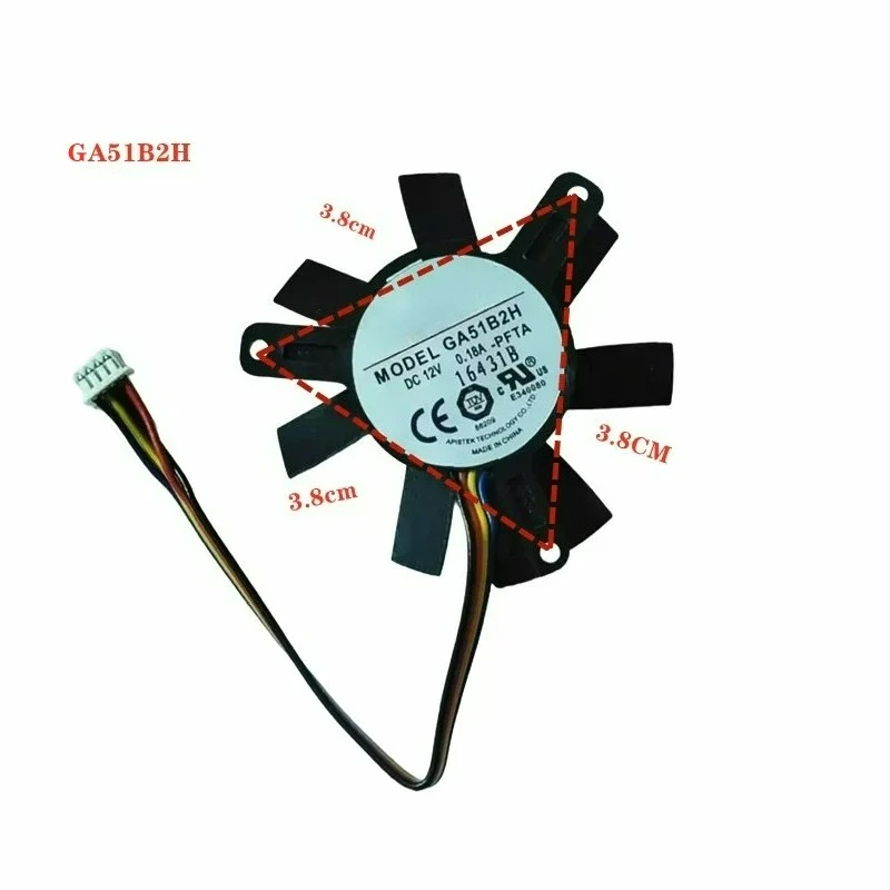 Original for APISTEK GA51B2H GB51B2U Industrial Motherboard Fan, Mounting Hole Spacing 3.8cm, Diameter 4.5cm