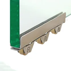 Frameless Glass Sliding Door Wheel Clamp Pulley Shower Cab 5-10mm Stainless Steel Door Window Roller Guide Runner Hardware
