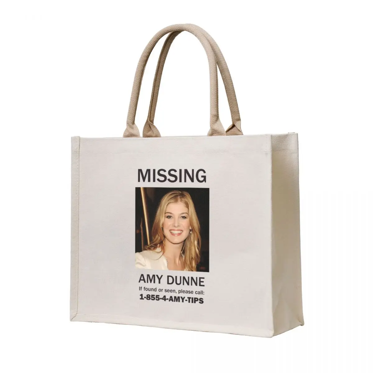 

MISSING - AMY DUNNE (GONE GIRL) Tote Bag shopper bags for women shopping trolley bag canvas bags Women's handbag