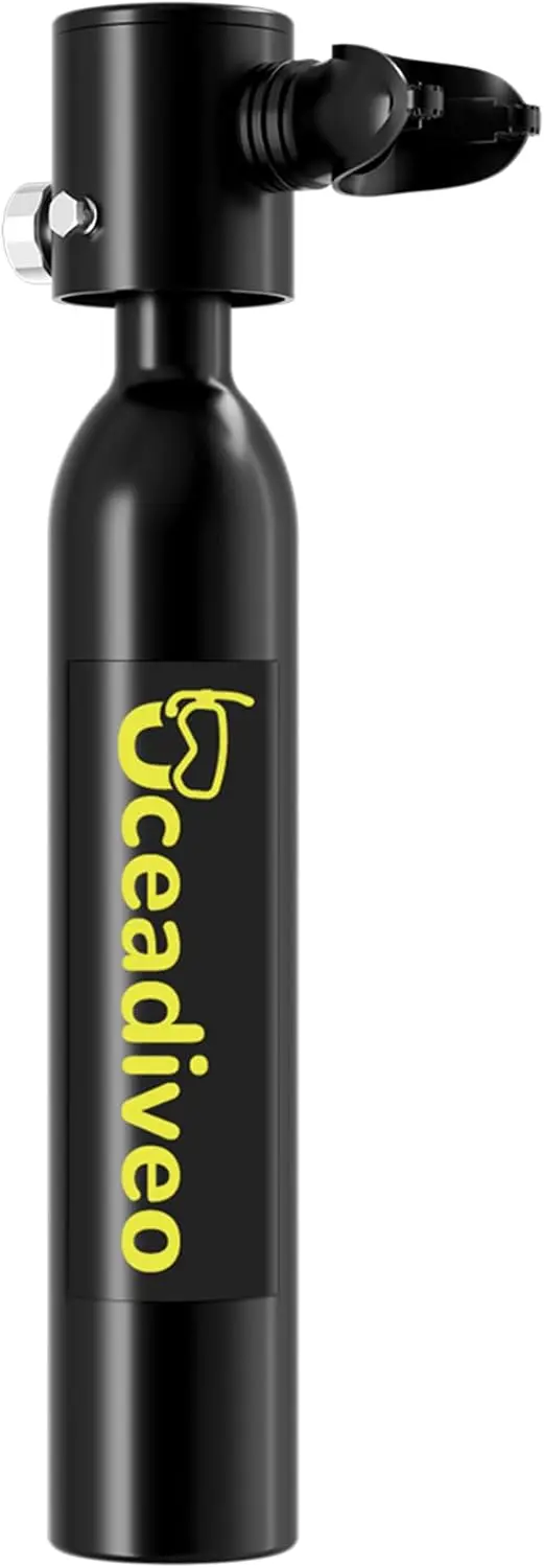 Portable Scuba Pony Bottle 0.5 Liter (3.5 Cubic Feet) - Compact Mini Tank for Underwater Practice, Snorkeling, and Shallow Water Diving