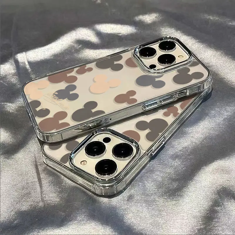 Disneys Mickeys Minnies Mouses Full Screen Brown Etui na telefon do iPhone 15 14 13 12 11 Pro Max 78Plus XR XS MAX Y2K Cute Back Cover