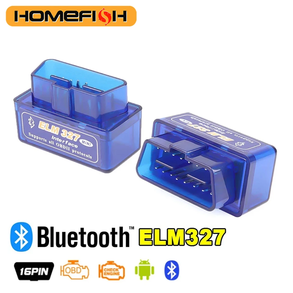 16핀 인터페이스 V2.1 ELM327 OBD2 미니 코드 리더 스캔 툴 자동차 스캐너 안드로이드 진단 도구 OBDII OBD 2용