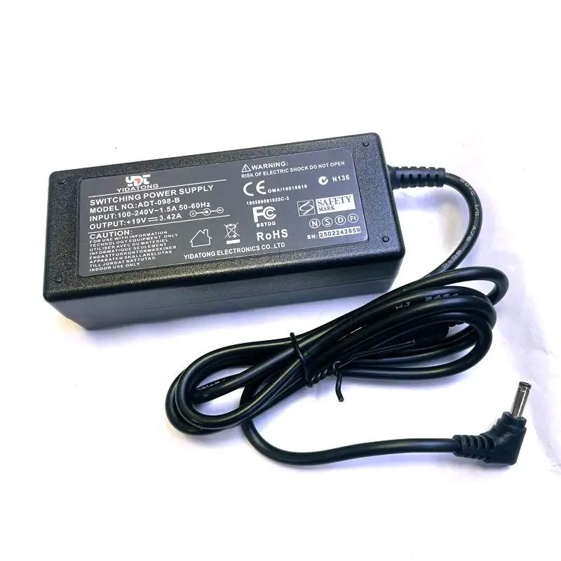 19V 3.42A 65W 3.5*1.35mm 3.5x1.35 mm AC アダプター電源充電器