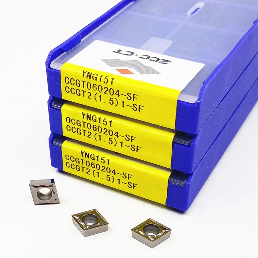 

ZCC.CT CCGT060202-SF YNG151/CCGT060204-SF YNG151/CCGT060202-SF YNT251/CCGT060204-SF YNT251 ZCC CNC carbide inserts 10pcs/box