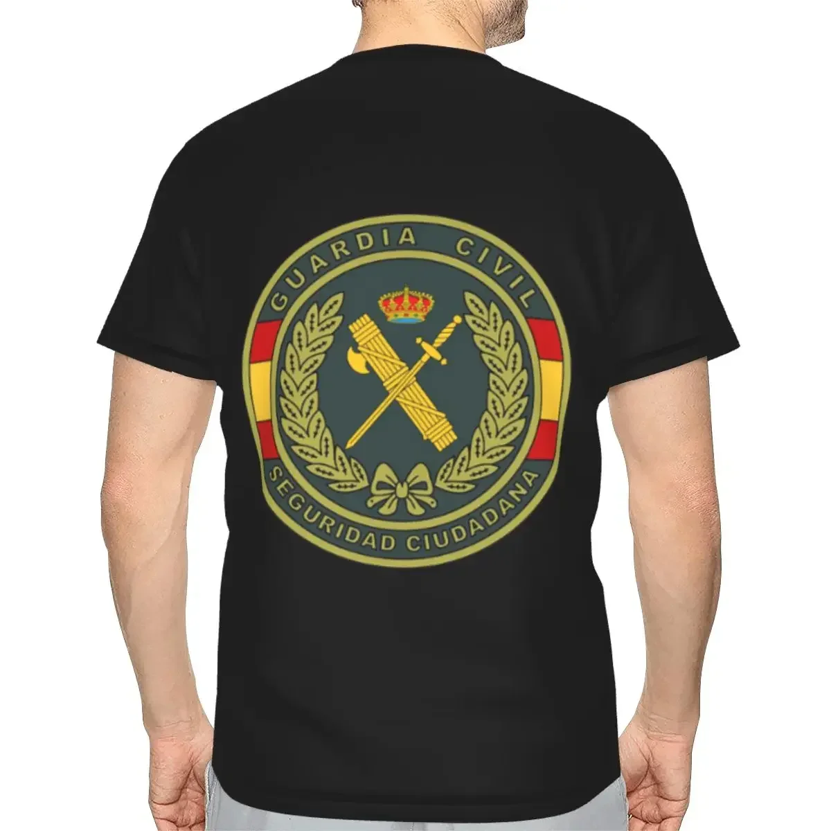 Emblem Of The Spanish Civil Guard polyester T-Shirt Men'sFunny T Shirts Men O-Neck Short Sleeve