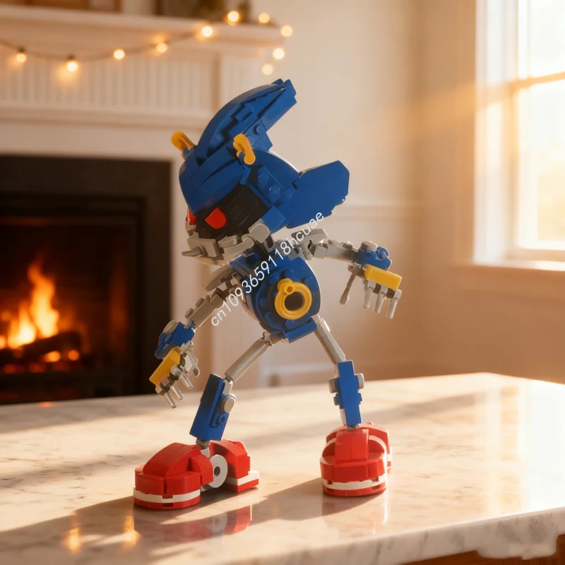

330pcs MOC Metal Sonic The Hedgehoged Model Building blocks Architecture toy Assemble DIY idea Brick Christmas gift Birthday