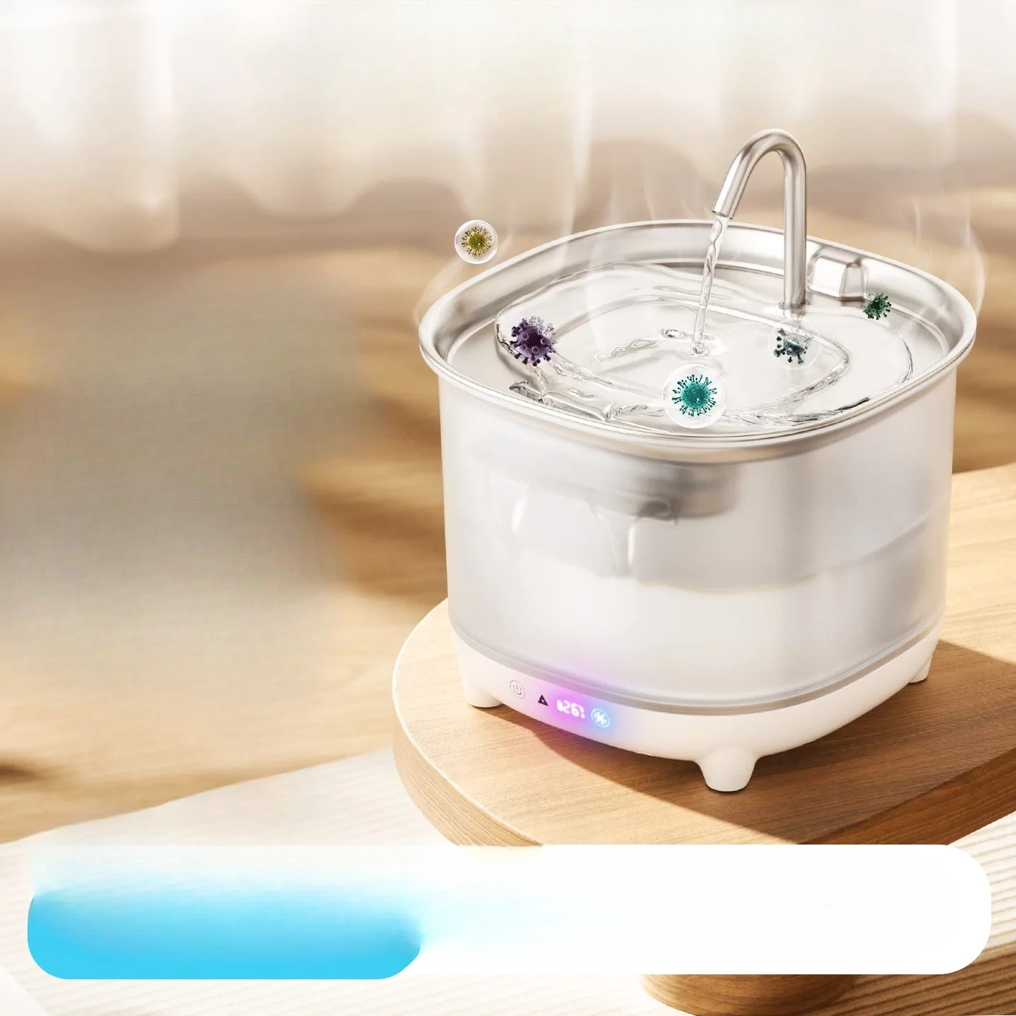 Cat water dispenser constant temperature heating sterilization pet  dispenser wireless automatic drinking water flow water