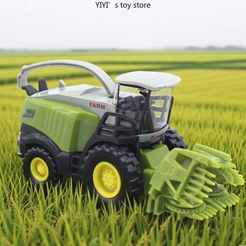 

1:42 Farmer's harvester alloy car model, rebound car model, high-end decorations, car children's toys 25