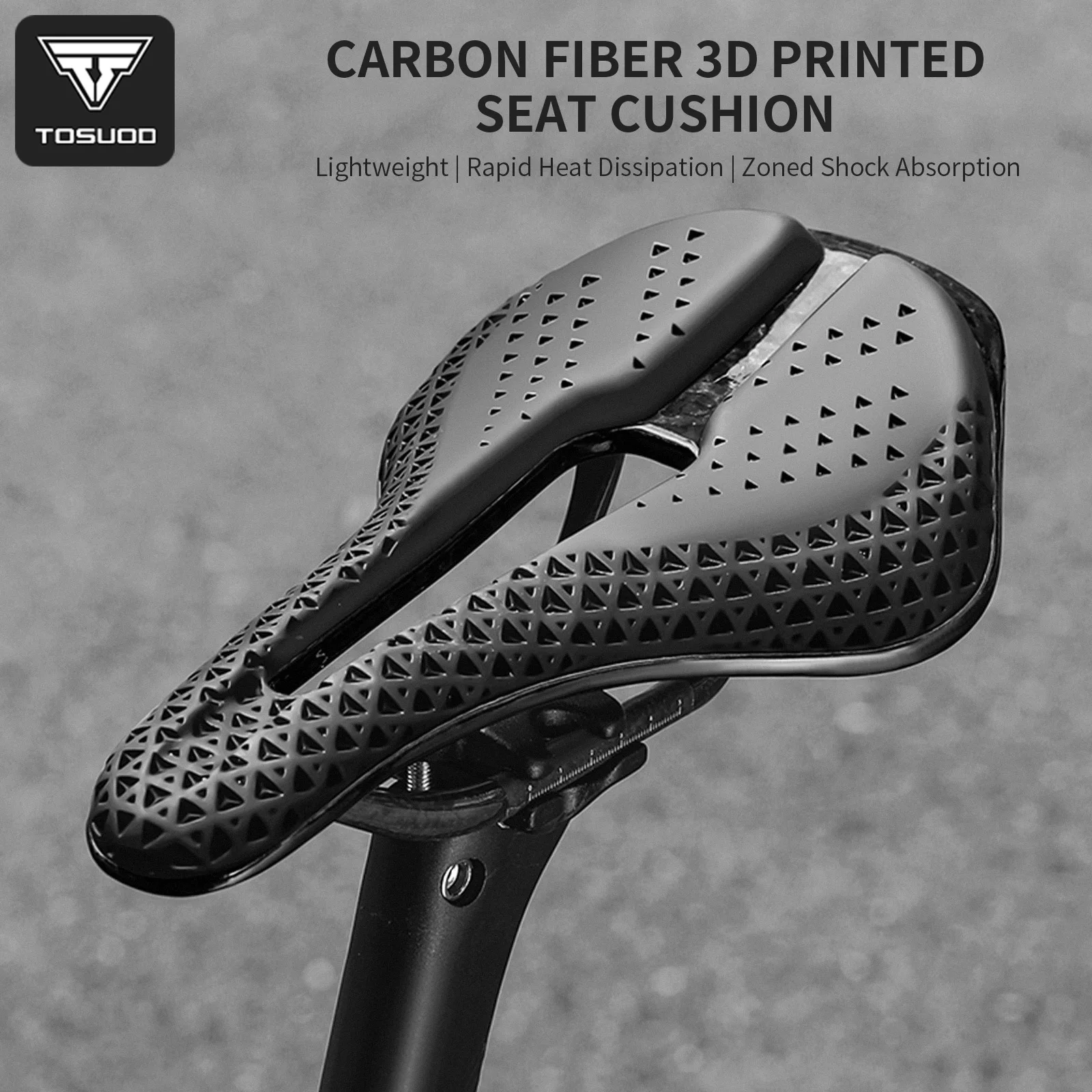 

Велосипедное седло TOSUOD с 3D-печатью, карбоновое, сверхлегкое, полое, для MTB и шоссейных велосипедов, гоночное, с амортизацией, аксессуары для велоспорта