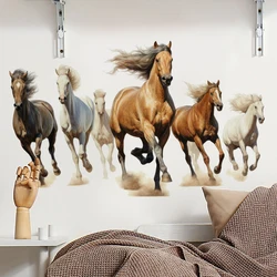 Horse Racing Running Horse Wall Sticker - Waterproof Removable Vinyl Sticker for Living Room, Bedroom and Entryway Decoration
