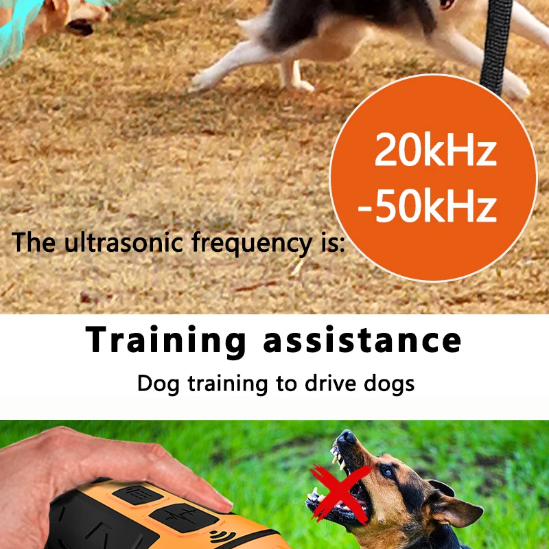 Ultrasonic Dog Repeller Ultrasonic Dog Trainer Dog Training Device Rechargeable Anti Dog Bark Deterrent Device With LED Flashlig - view 4