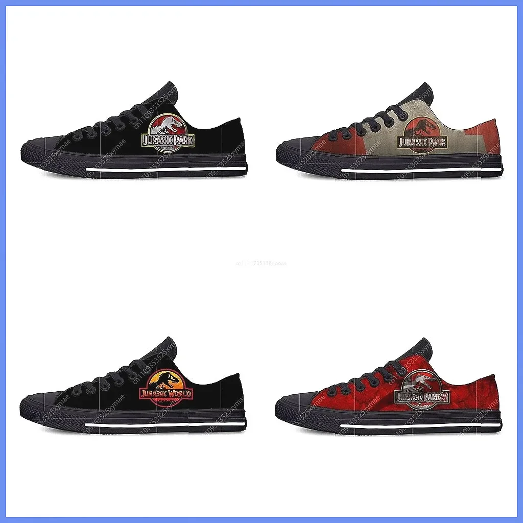 Jurassic Park Dinosaur Sneakers - Funny Cartoon Low Top Casual Shoes for Men & Women