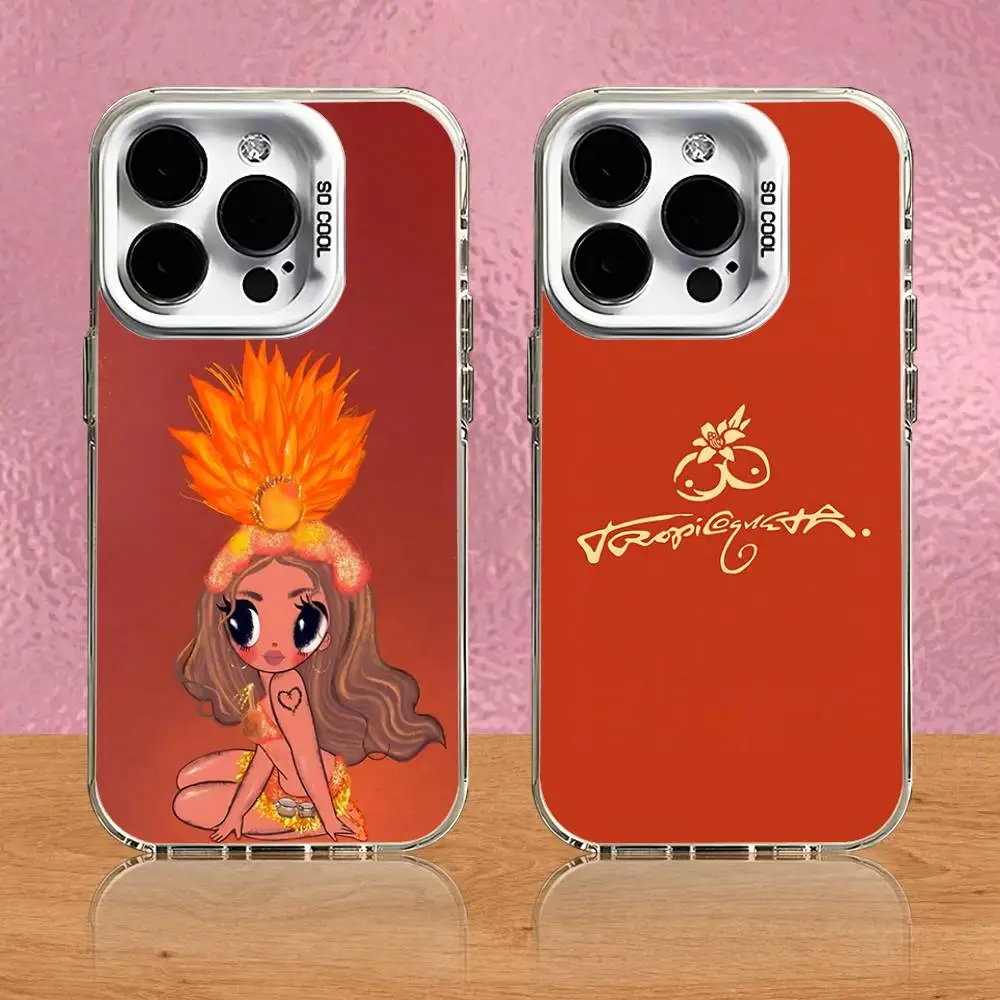 

K-Karol G Tropicoqueta Phone Case For iPhone 16,15,14,13,12,11,Pro,Max,Plus,Mini,SE White Candy Matte Shockproof Cover