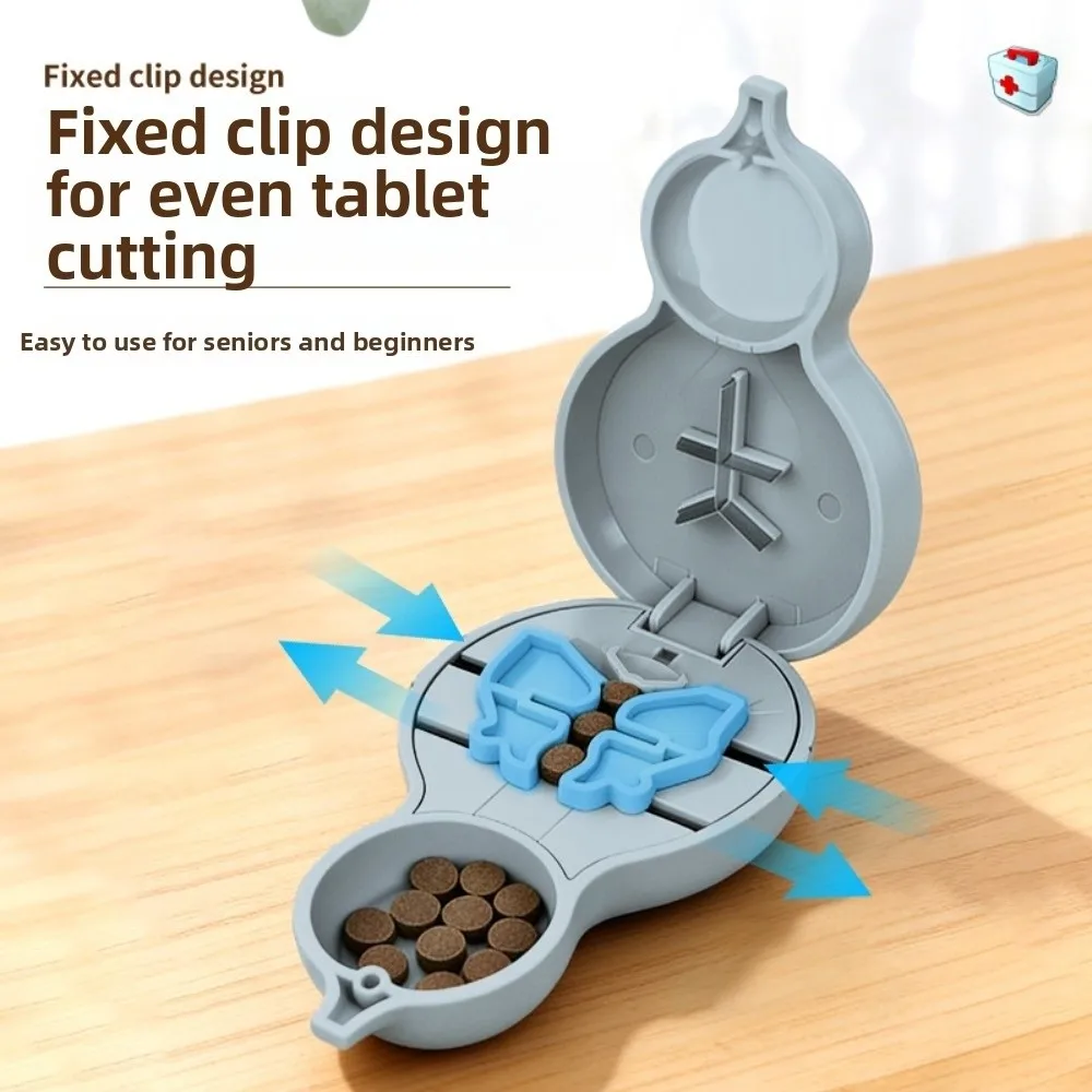 1/2 1/3 1/4 Pill Cutter Box Precise Cutting Waterproof Pill Storage Box Food Grade Sealed Cut Tablet Dispenser Storage Organizer
