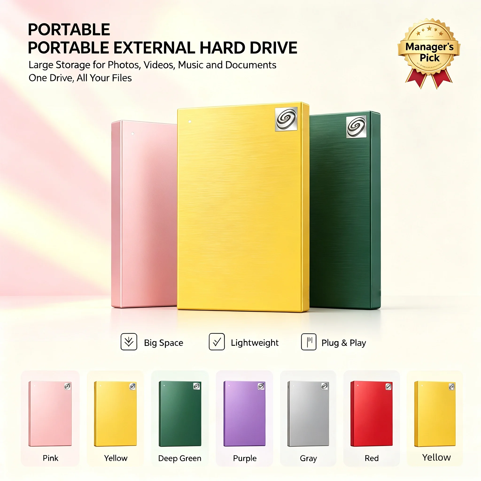 Mobile External HDD, 2.5-Inch, USB3.0, 1TB/2TB/500GB/4TB, Large Capacity Portable Hard Drive for Office, Laptop, Data Recovery.