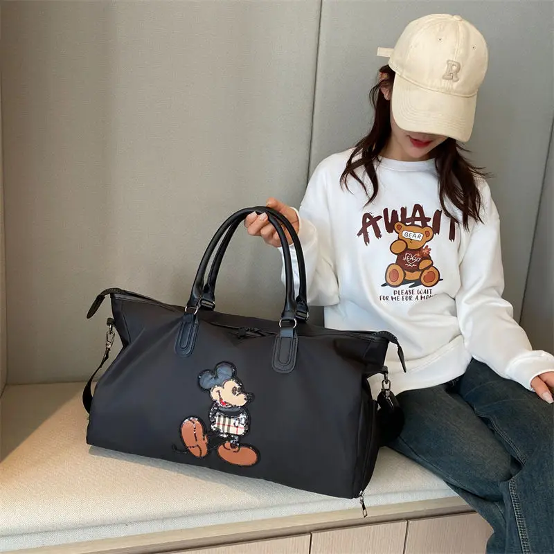 New Disney fashion travel bag waterproof sequined Mickey Mouse Crossbody Bags portable large capacity shoulder bag