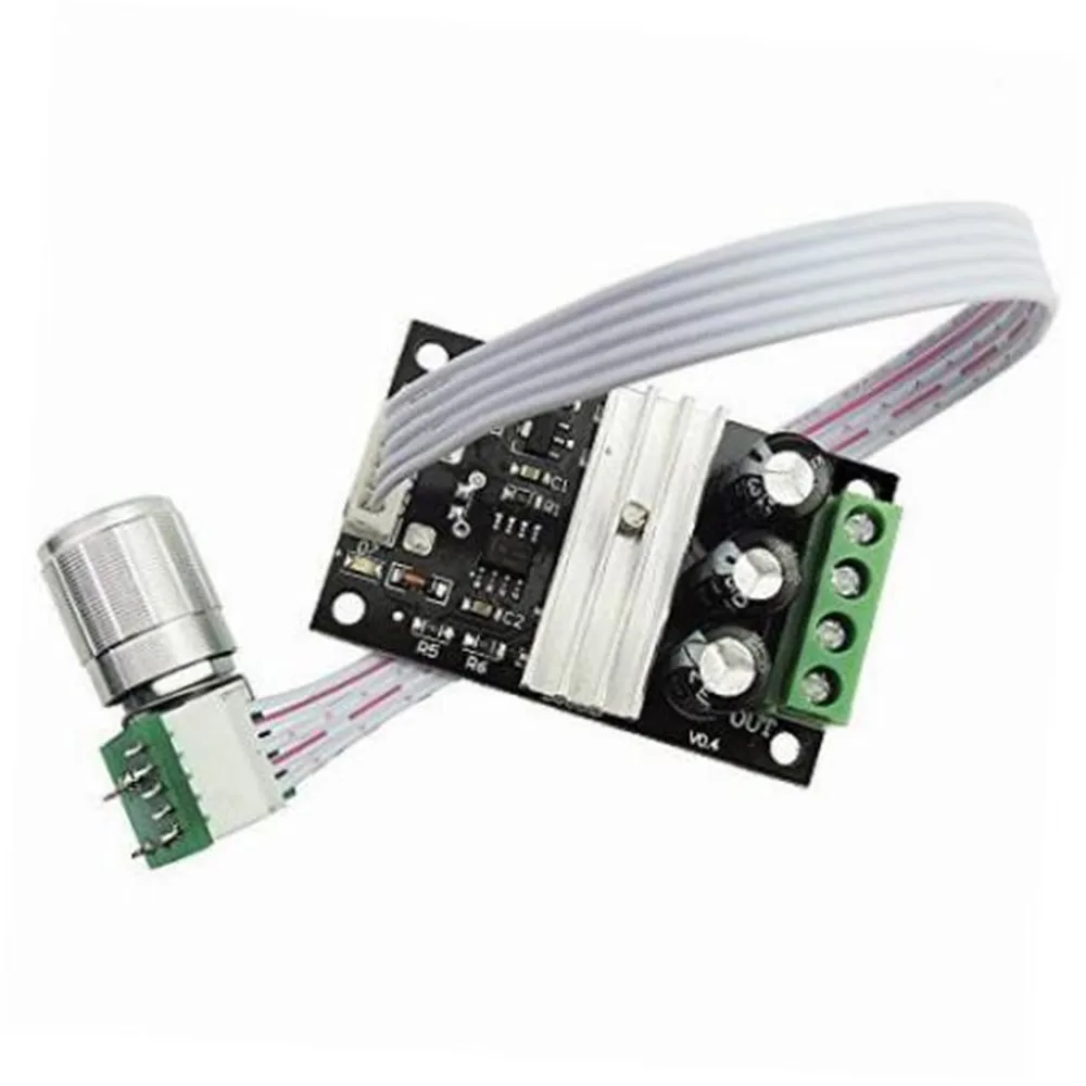 DC 6V-28V 6V 12V 24V 28V 3A 80W PWM Adjustable Reversible Motor Speed Controller Control Module Switch Extended Knob Board