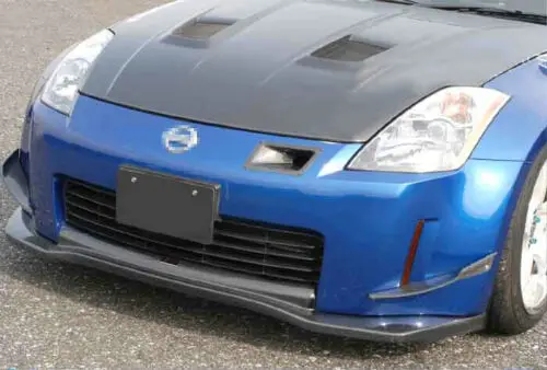 For Nissan 350Z Z33 VRSA1 Type Front Bumper Canard 2pcs Double Side Carbon Fiber