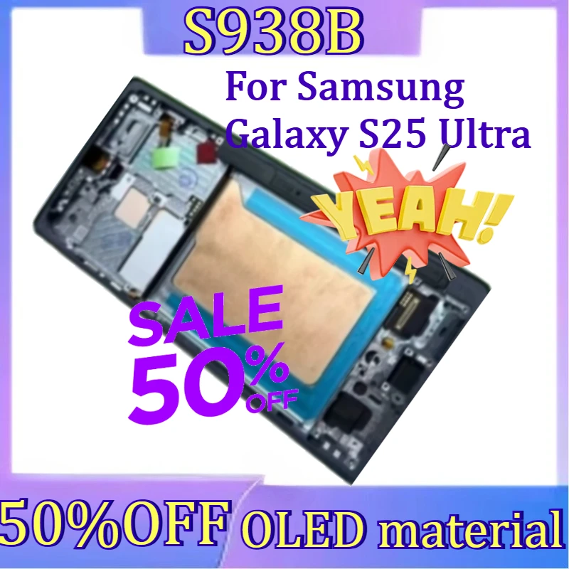 

For Samsung Galaxy S25 Ultra S938B S9380 S938W Display LCD with Frame Touch Screen Digitizer Replacement New Oled Screen