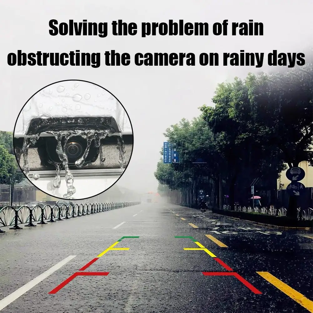 Car Reversing Rear Camera Rain Cover Auto Safety RV Truck Outdoor Cover ABS Car Reverse Supplies Parts Camera Rain-Proof J2N0