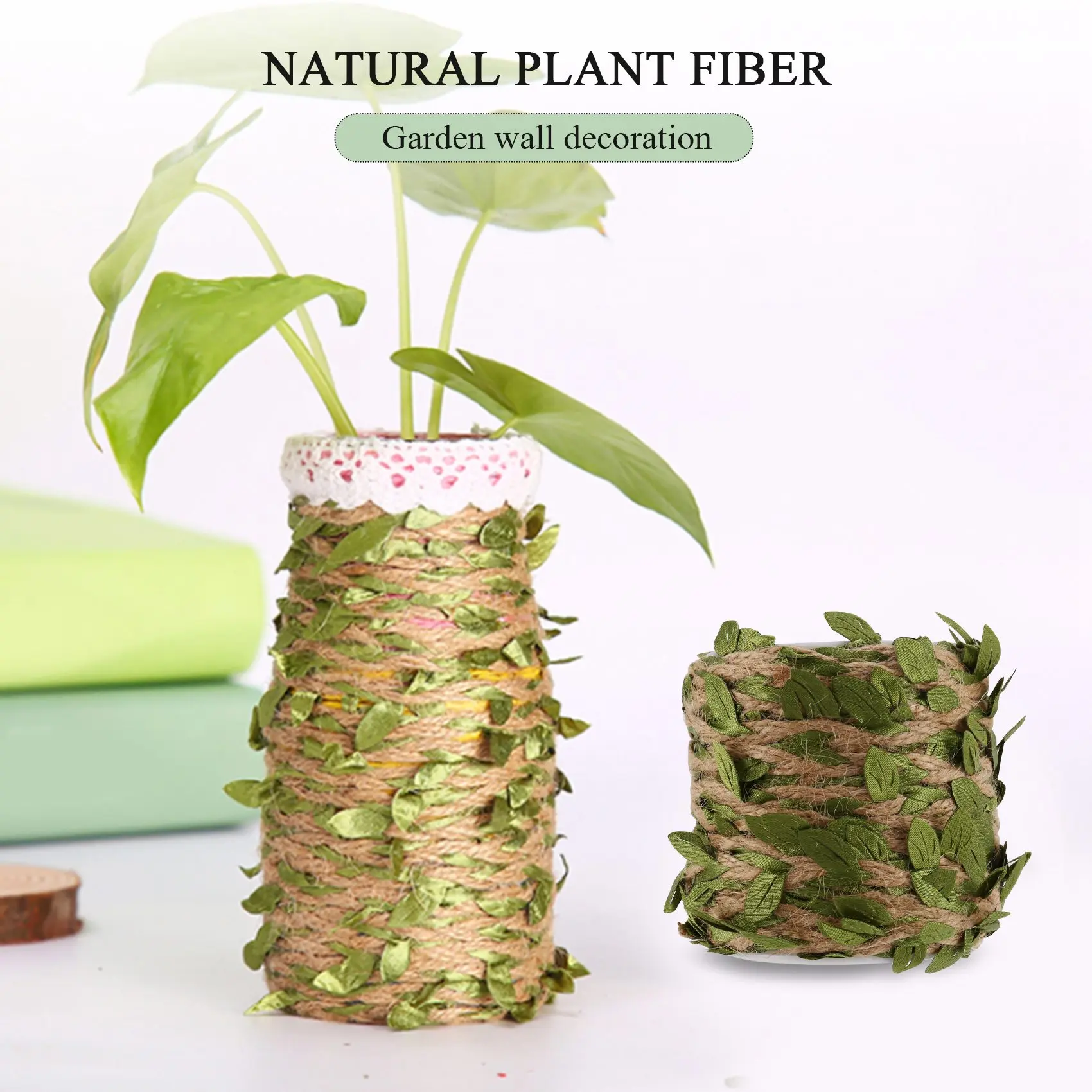 【A08I】Artificial Leaves Garland - 20M - Rustic Foliage Liana Garden Artificial Foliage Decorations For Garden Or Wedding