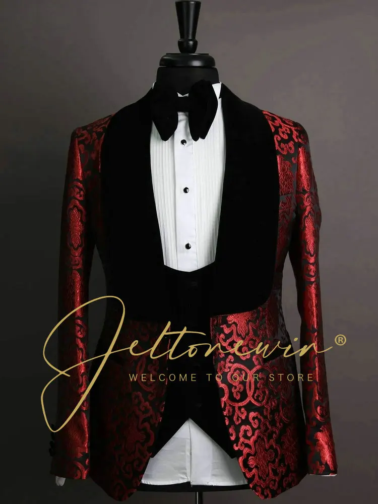 

Jackets+Vest+Pants Male Blazers Slim Suit Men Three Piece Wedding Suits For Men Bridegroom Man Dress Men Wedding Tuxedo Terno