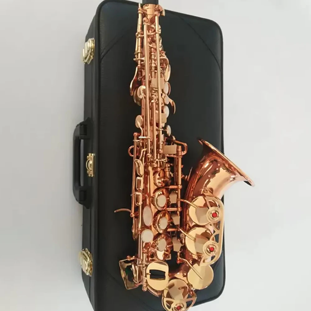 

Original 922 structure style B-bend curved soprano saxophone brass gold-plated professional sax soprano playing instrument