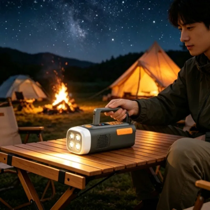 4500mAH Emergency Solar Radio Outdoor Bluetooth Hand Power Generation Portable Flashlight