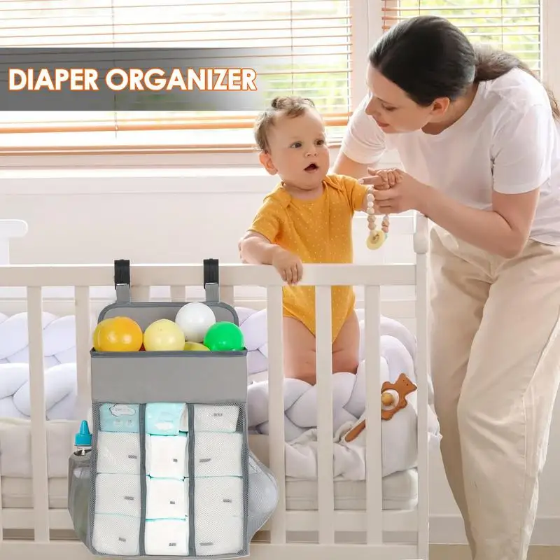Diaper Storage Organizer Wall Mounted Nappy Storage Multifunctional Hangable Diaper Organizer For Dormitory RV Travel Changing