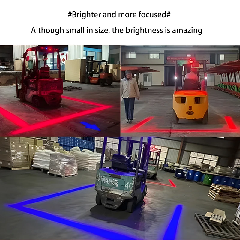 Super Bright LED Forklift Warning Light Red Blue Line Safety Zone Working Light Highlight  Linear Work Light For Fork Truck