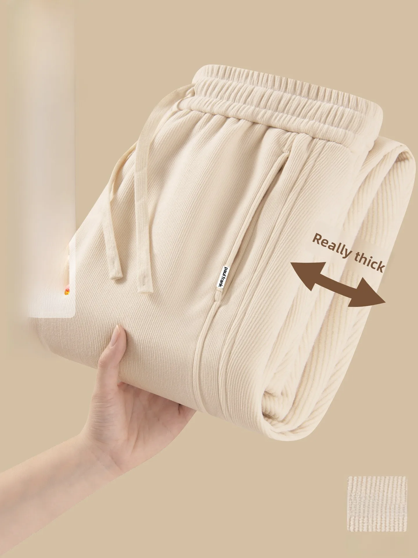 

Men's Thiened Fce Lined Corduroy Sports Pants Winter Warm Casual Straight Leg Trousers Comfortable Cotton Pants