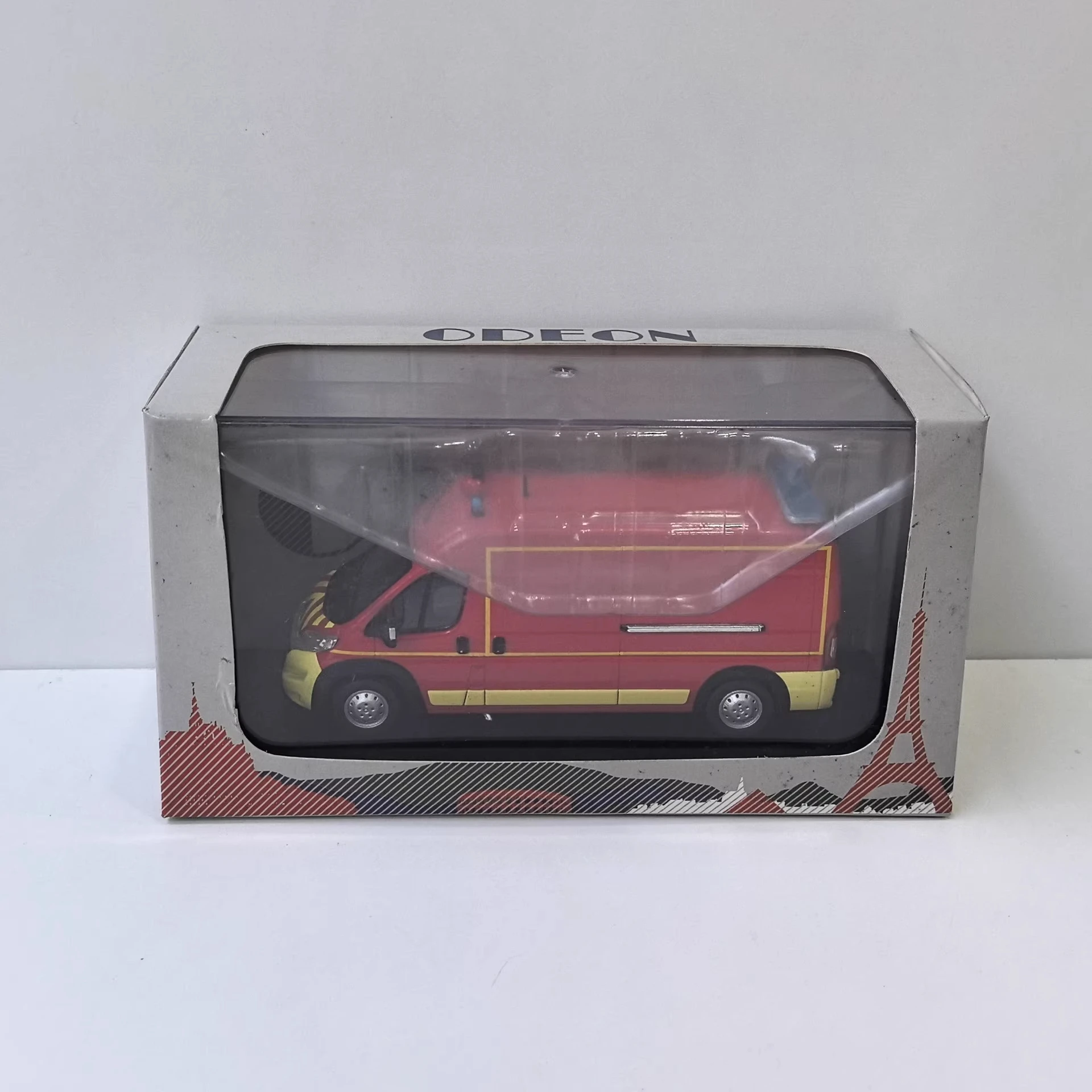 ODEON 1/43 FIAT Ducato Pompier Fiat, model ciężarówki strażackiej, stop