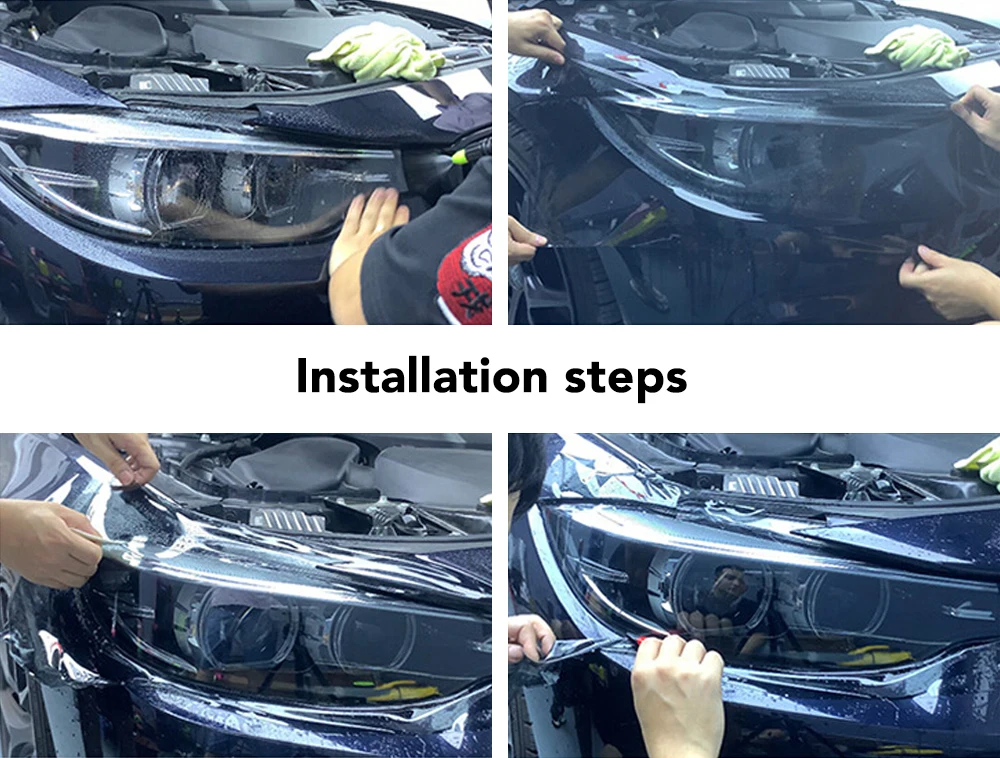 السيارات سيارة الدخان الضباب الخفيف المصباح الفينيل الخلفي تينت الشرائط ملصق سيارة العلوي فيلم # YL1 #6