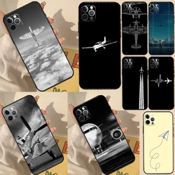 Airplane Aircraft Case For iPhone 11 12 13 14 15 Pro Max Cover For iPhone 13 12 Mini XR X XS Max 7 8 Plus SE 2020