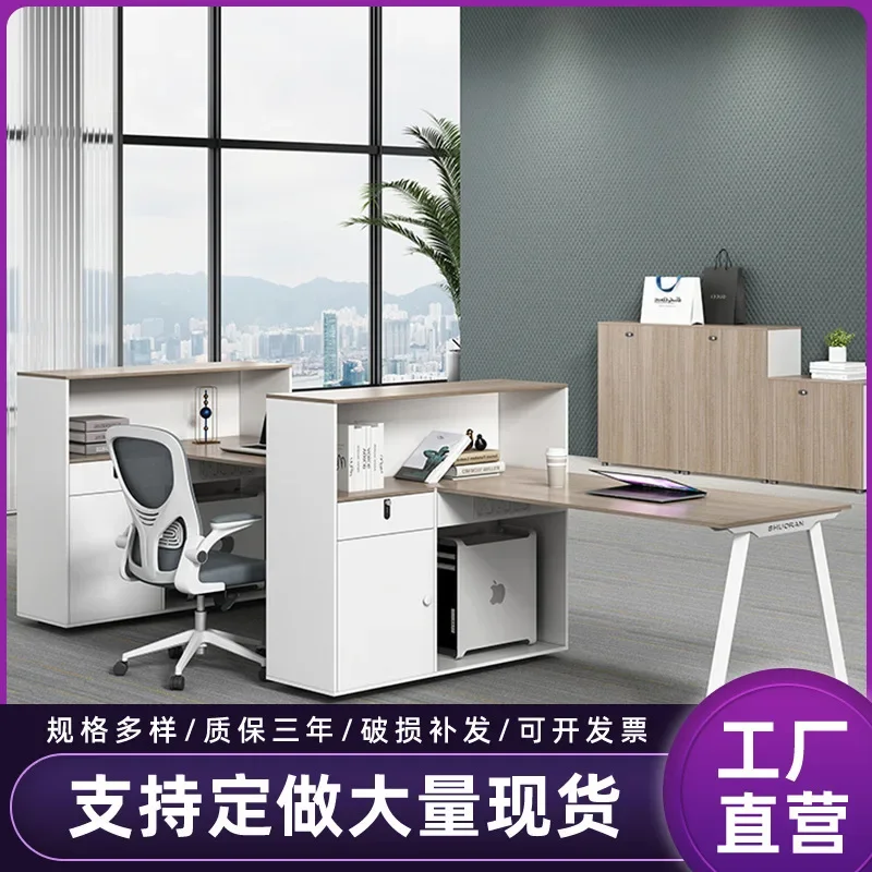 Staff Office Desk And Chair Combination Simple Modern 2/4/6 Staff Booth Finance Desk Office Furniture