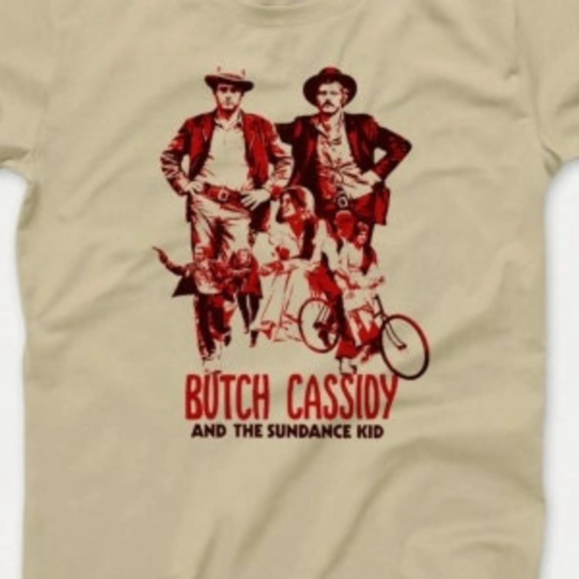 Детская футболка Butch Cassidy And The Sundance 775, бежевая с длинным или коротким рукавом в стиле ретро