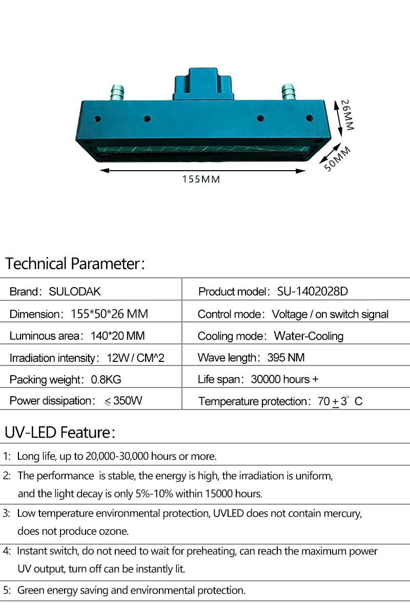 Lampada UV per Toshiba CEN4,Ricoh G5/G6/GH2220/Epson I3200/XT800/XP600/DX7 testine di stampa 350W UV serigrafia fotopolimerizzante