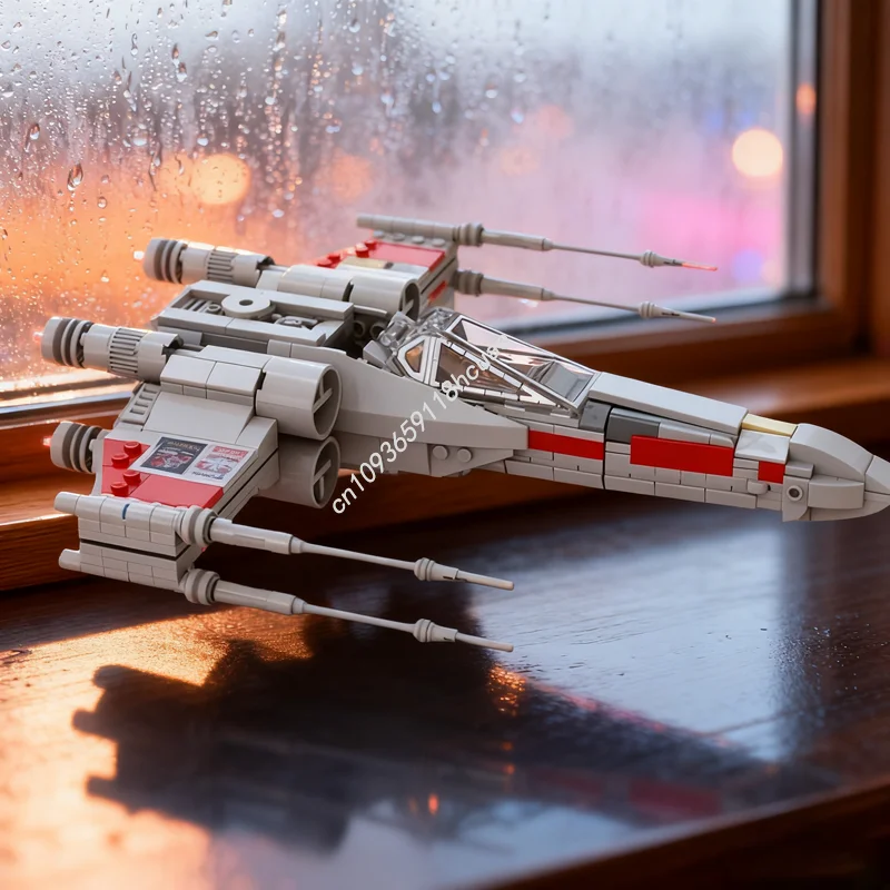 

586pcs MOC Gray Red Five Starfighter 2 0 Update Model Christmas Gift Building Blocks Toy Architecture Assemble DIY Creative Kids