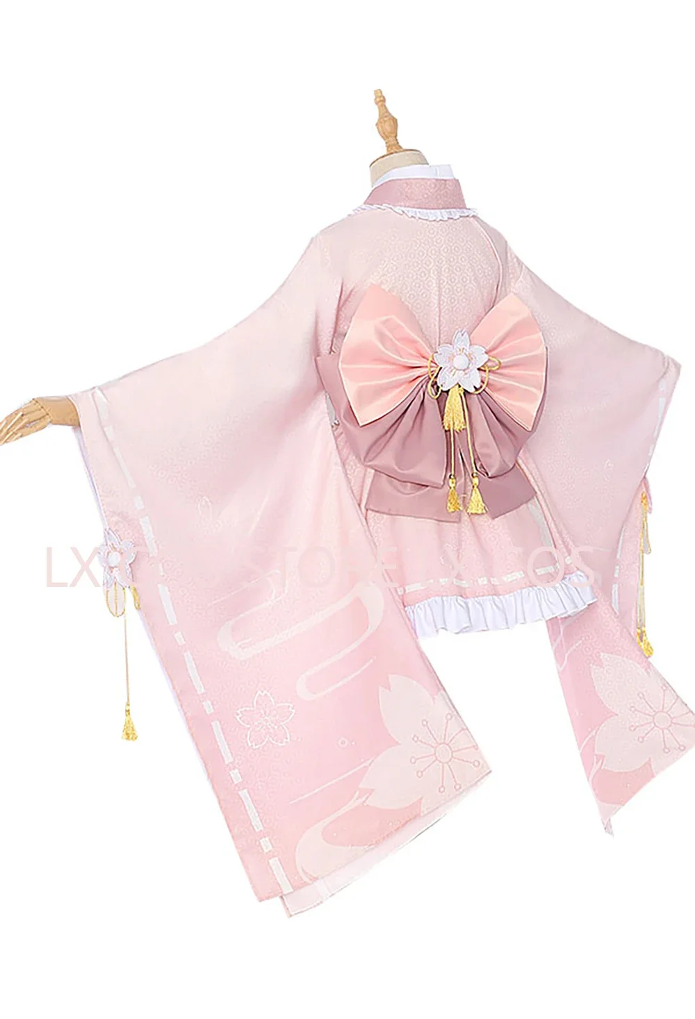 Anime  Uraraka Ochako Cosplay Costume Lovely Pink Kimono Uniform Litte Hero Anime Costumes Clothes Outfits