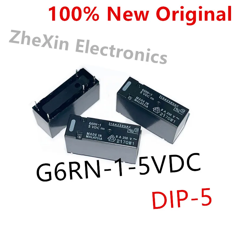 5-10 Pçs/lote G6RN-1-24VDC 、 G6RN-1-12VDC 、 G6RN-1-5VDC DIP-5 Novo Relé de Potência G6RN-1 DC12 、 G6RN-1 DC24 、 G6RN-1 DC5